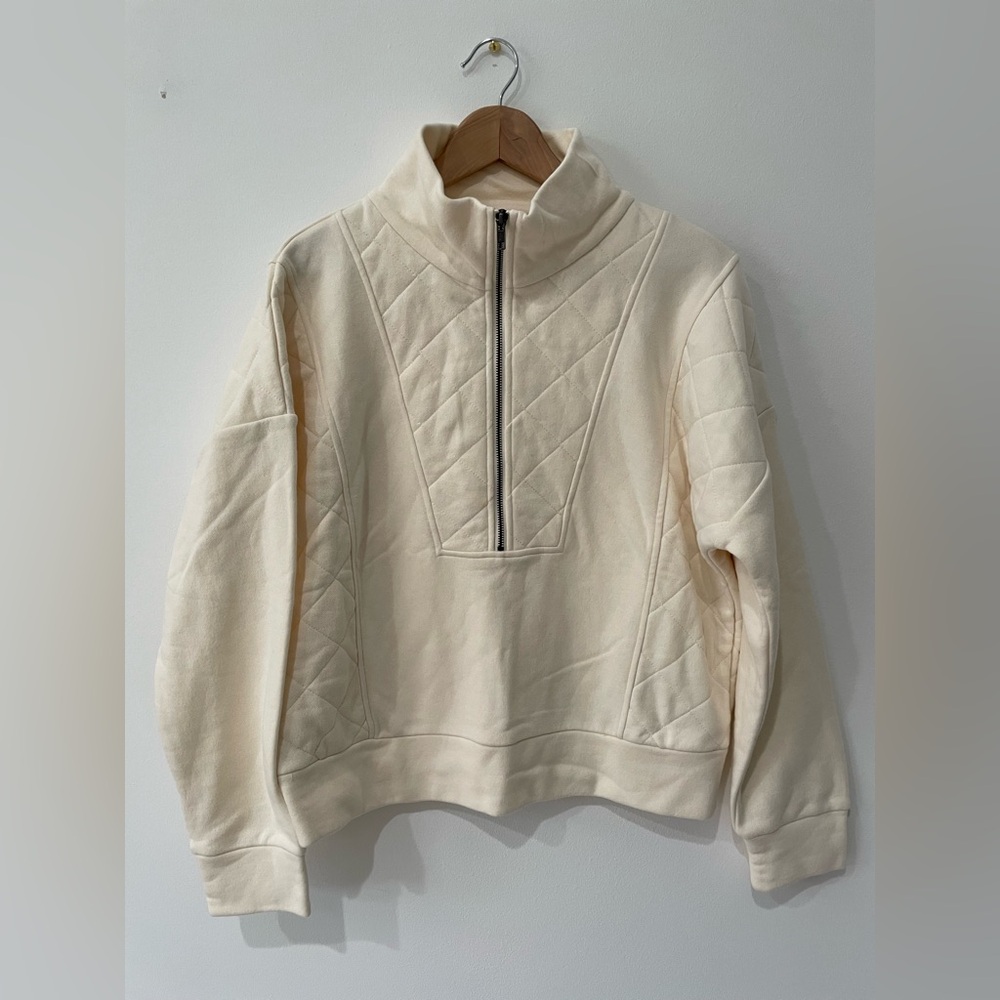 NWOT EVEREVE Half Zip Quilted Sweatshirt Size XL